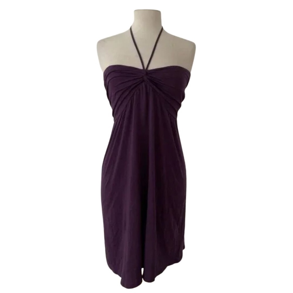 Motherhood Maternity Dark Purple Hanging Neckline Sundress